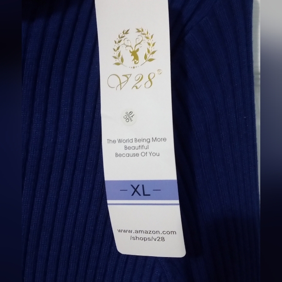 Stylish Blue Turtleneck Sweater - Picture 2 of 6